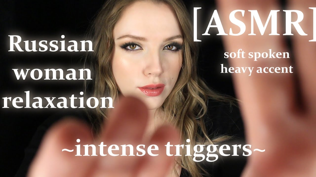 Intense triggers with heavy Russian accent ASMR | face brushing | face touching | crinkles | АСМР