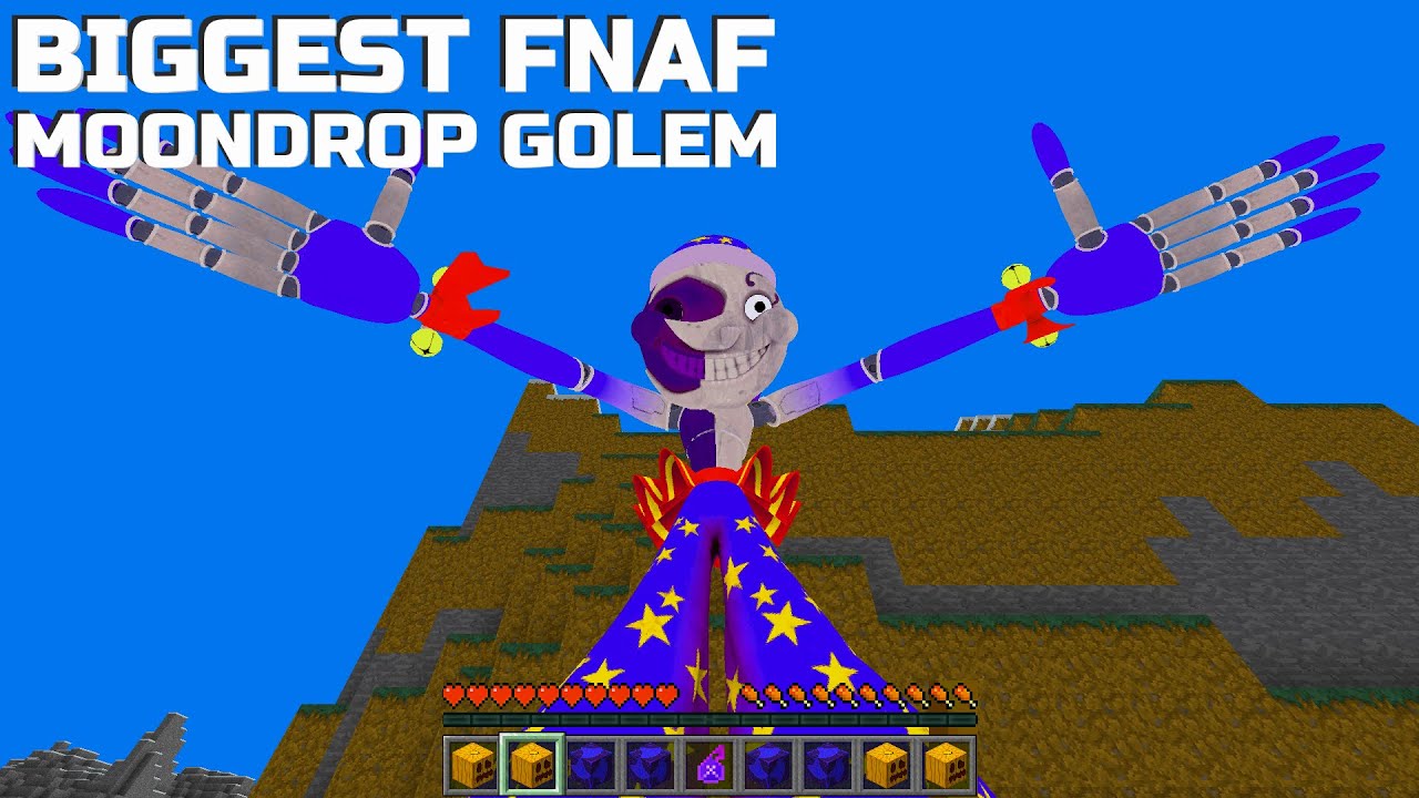 HOW to spawn real MOONDROP and SUNRISE golem FNAF in minecraft YouTube