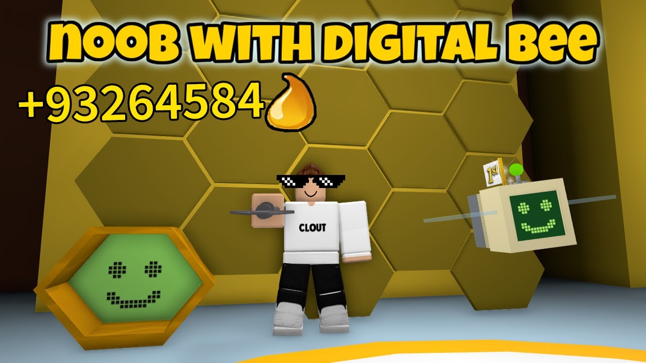 Noob With Digital Bee Gets 25 Bees In 1 Hour Bee Swarm Simulator 