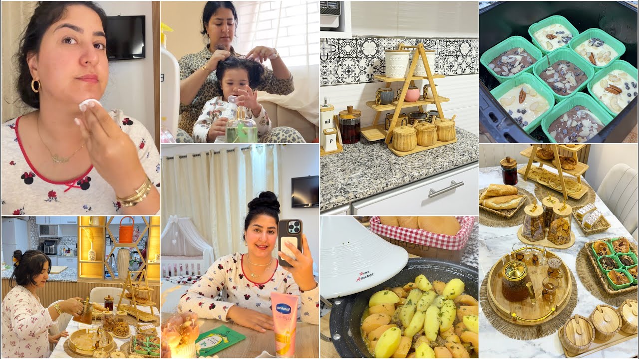 روتين من صباح حتى ليل مع بنتي 🥰مشترياتي الجديدة للمطبخ داكشي كحمق😌كاب كيك بدون فرن 