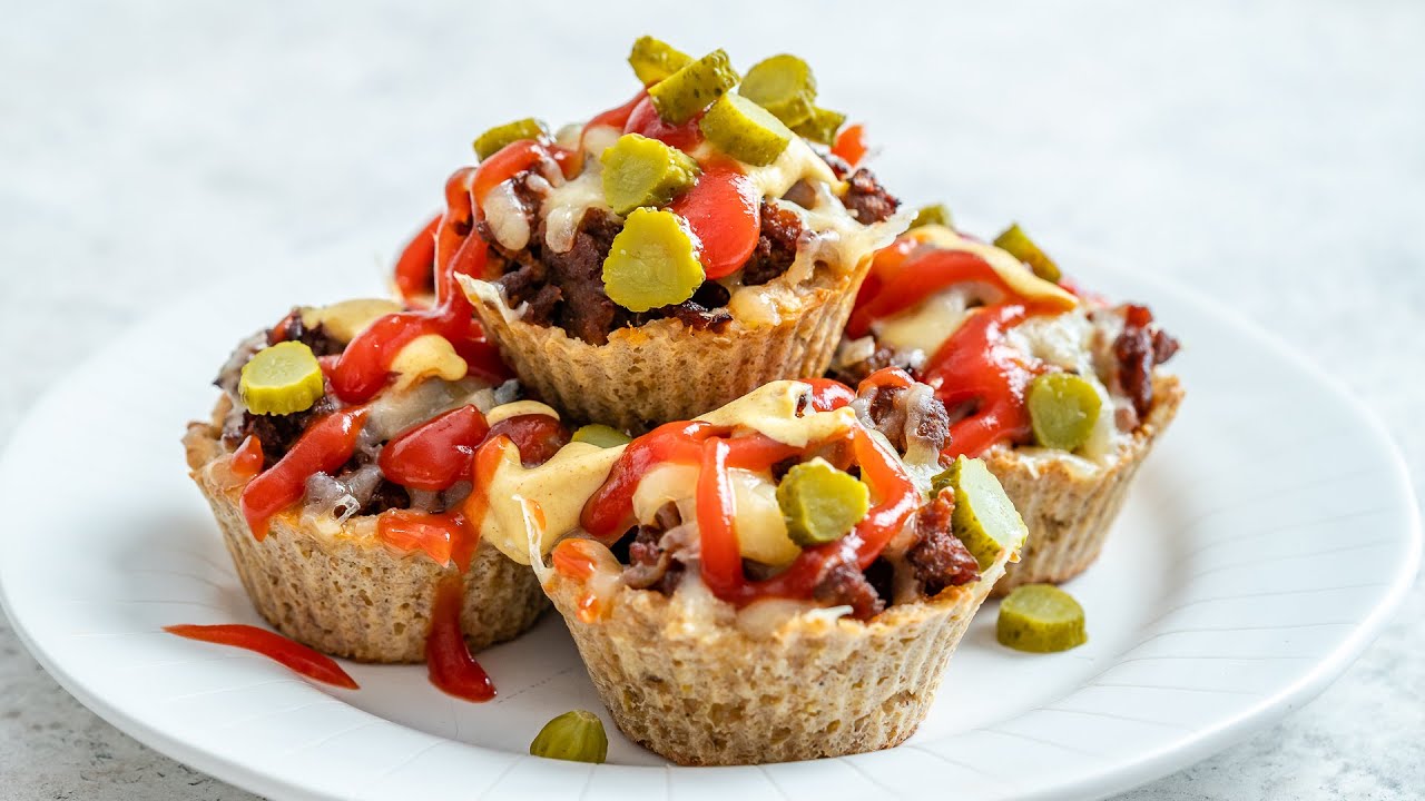 Keto Cheeseburger Muffins Recipe YouTube