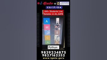 DATA SCIENCE & ARTIFICIAL INTELLIGENCE [DA] NEW BATCH 2024  #gateforumkanpur #kanpur #gate2024 #iisc