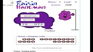 Raisin Hangman v3.0 (Windows game 2001)