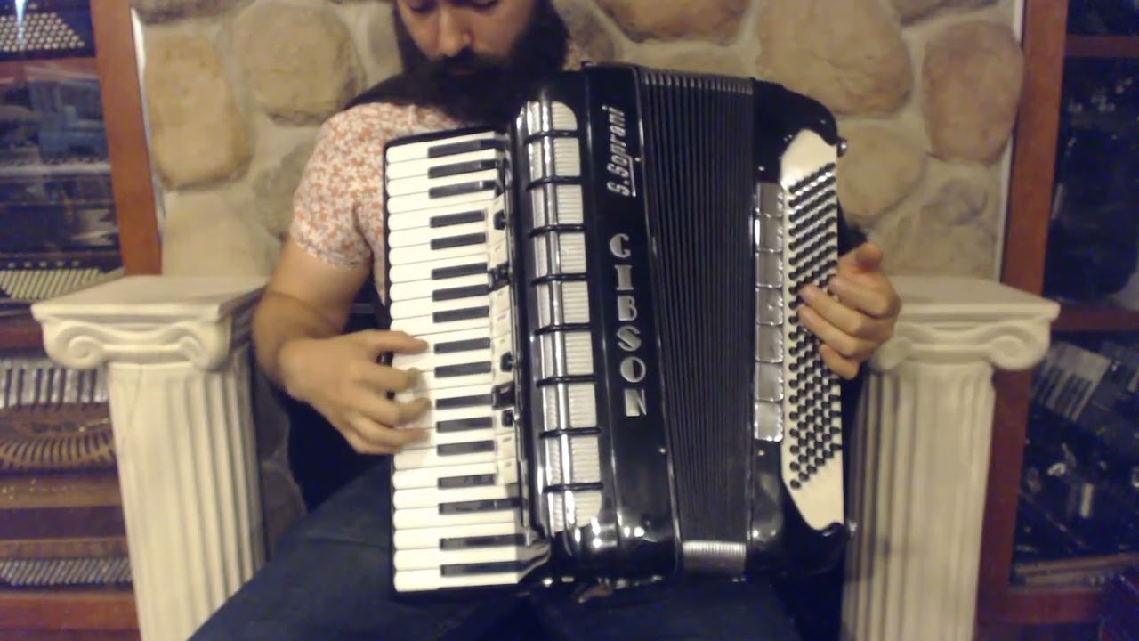 5420 - Black Silvio Soprani Gibson Piano Accordion LMMH 41 120