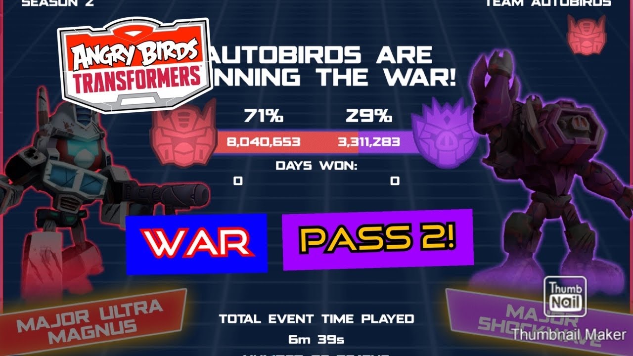 Angry Birds Transformers: War Pass Season 2!