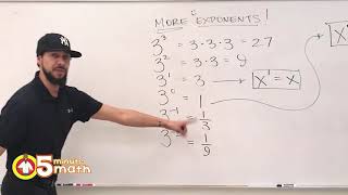 5 Minute Math: Algebra - Negative Exponents Lesson (Part 2 of 2)