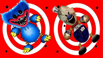 Kick the Huggy Wuggy Poppy Playtime 2 vs Kick the Buddy Mod Rod Ice Scream 6