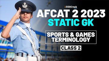 AFCAT 2 2023 Exam Static GK Live - Sports & Games Terminology - Class 2