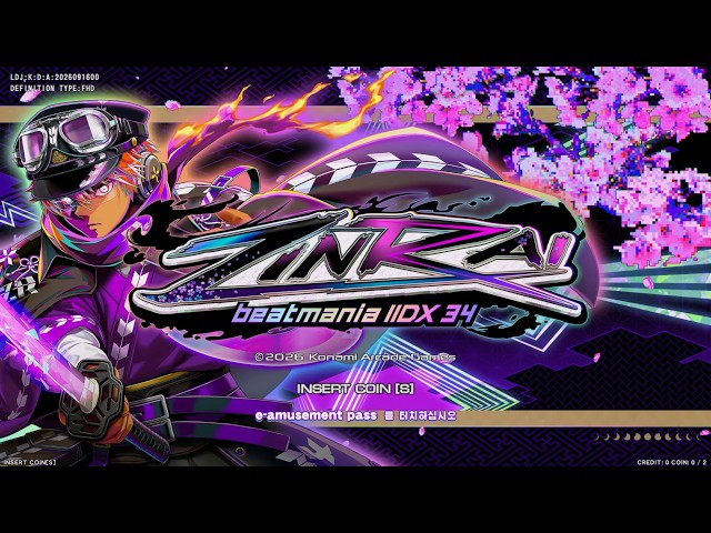 beatmania IIDX 34 ZINRAI Title Screen - YouTube