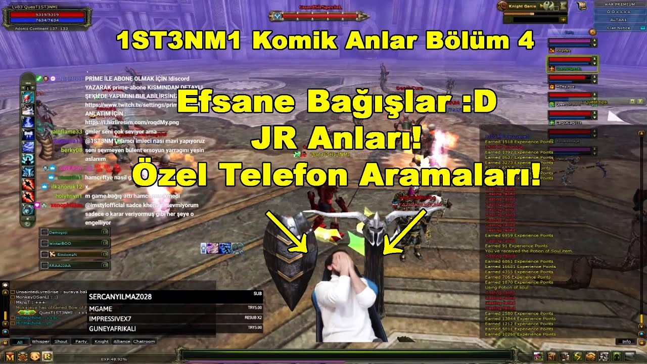 1ST3NM1 - Komik Anlar Bölüm 4 Efsane Bağışlar, JR Anları, Telefon Aramaları :D | Knight Online