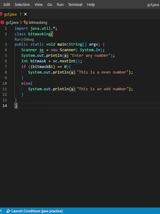 Codes to check whether the number is odd or even using bitmask in java ...