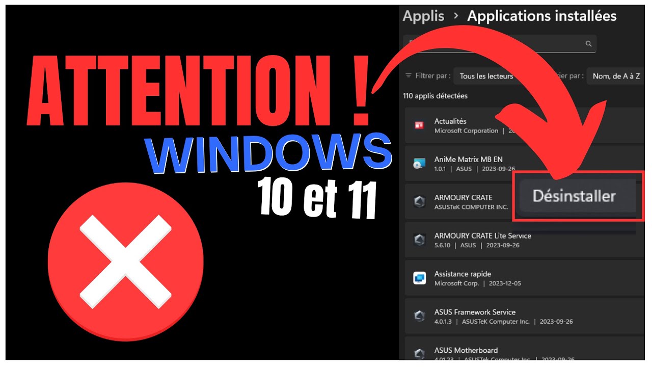 L ERREUR que vous faites ASSURMENT sur Windows 10 ou 11