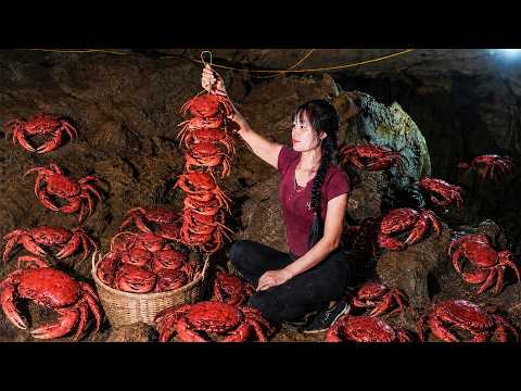 Atrapando Cangrejos Gigantes En Sus Madrigueras Con Las Manos |Llevándolos Al Mercado Para Venderlos