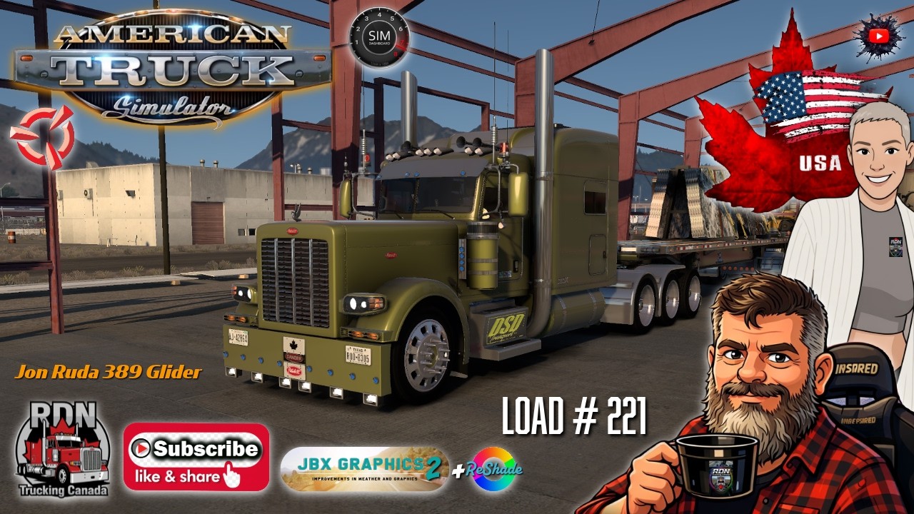 American Truck Simulator  RDN Trucking Canada. Reno NV to Winnemucca NV  Load # 221 Ruda 389 Glider