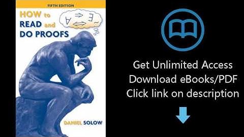 Download How to Read and Do Proofs: An Introduction to Mathematical Thought Processes PDF