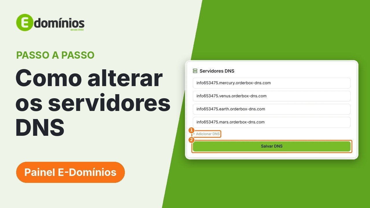 Vídeo: Alterar os servidores DNS (nameservers)