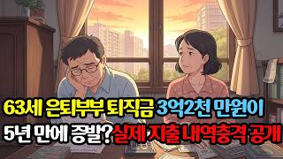 60대 은퇴부부 퇴직금 3억2천 5년만애 사라졌다 / 실제통장 내역 충격 공개  ㅣ60대ㅣ은퇴후 월 생활비ㅣ시니어사연ㅣ국민연금