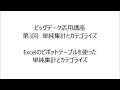第3回 単純集計とカテゴライズ
