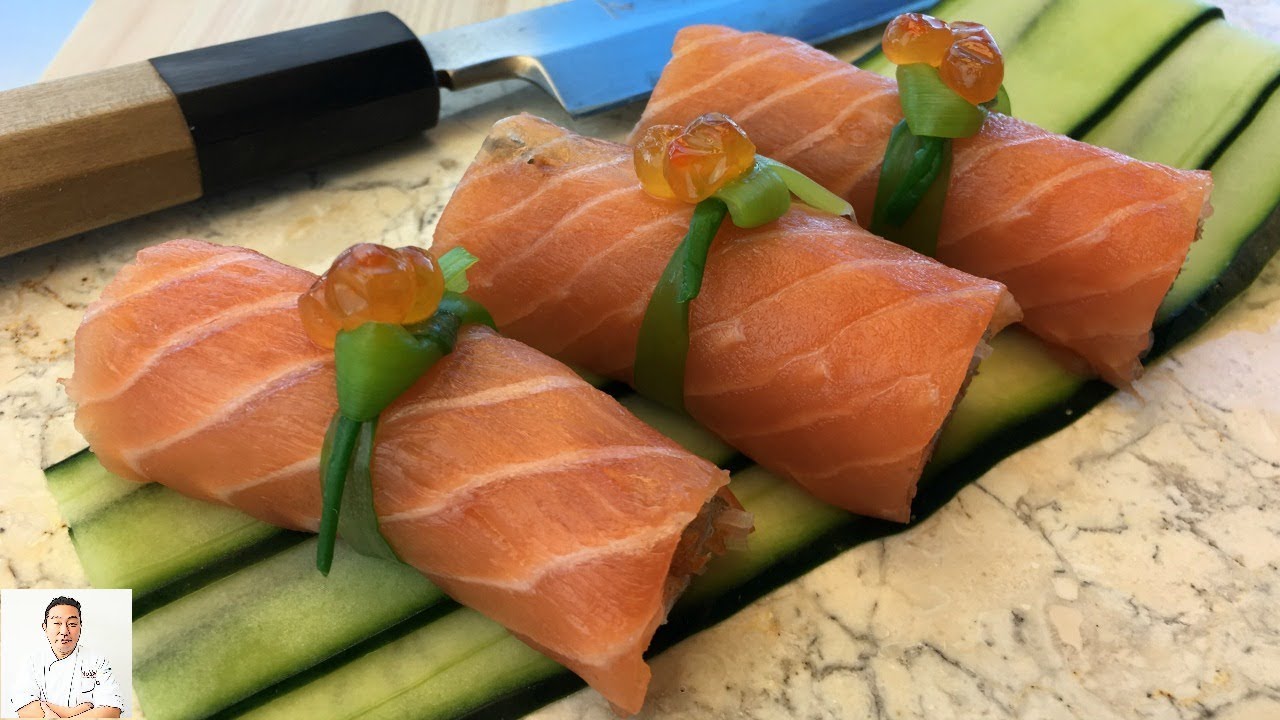 hiroyuki terada guinness Salmon Everything Roll | How To Make Sushi Series