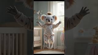 Koala nap ride😴#KoalaSleep#FloatingFun#BedtimeShorts#DreamyBaby#CuteFloat#cutepets#youtubeshorts#10k