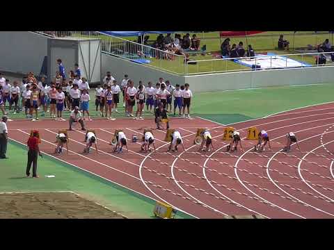 2018 茨城県中学校陸上記録会 0602 1年女子100m 8組