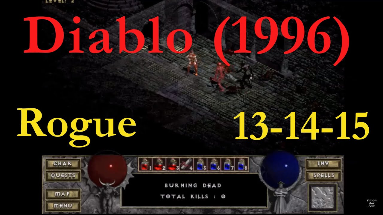 Diablo Rogue Playthrough Levels 13 14 15 YouTube