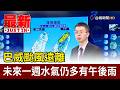 巴威颱風遠離 未來一週水氣仍多有午後雨【最新快訊】