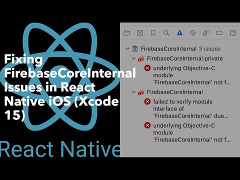 Fix FirebaseCoreInternal Errors in React Native iOS (Xcode 15) | Quick & Easy Solution!