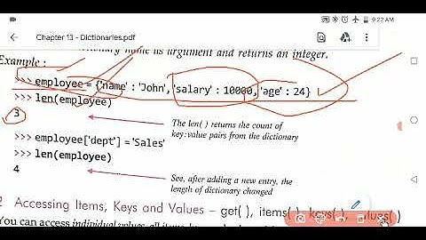 CBSE || CLASS 11 || COMPUTER SCIENCE (083) || CHAPTER 13 || DICTIONARIES VIDEO 6|| Sumita Arora Book