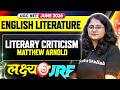 UGC NET English 2026 | UGC NET English Literary Criticism: Matthew Arnold