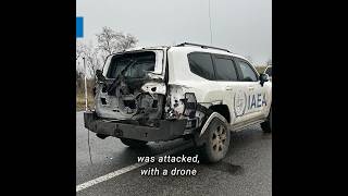 IAEA Vehicle Hit by Drone
A drone hit and severely damaged an official vehicle of the IAEA on the road to Ukraines Zaporizhzhya Nuclear Power Plant today, in what IAEA Director General Rafael Mariano Grossi condemned as an unacceptable attack on Agency staff working to prevent a nuclear accident during the military conflict.
Subscribe for more videos: http://goo.gl/VxsqCz
Follow IAEA on social media:
Facebook - https://www.facebook.com/iaeaorg/
X - https://x.com/iaeaorg
Instagram - https://www.instagram.com/iaeaorg/
LinkedIn - https://www.linkedin.com/company/iaea
© IAEA Office of Public Information and Communication
http://iaea.org IAEA Vehicle Hit by Drone