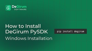 How to Install DeGirum PySDK on Windows