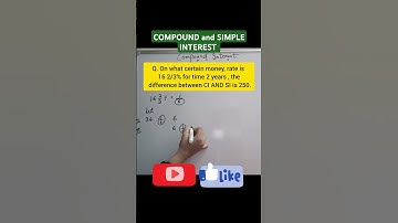 Compound interest Simple Interest 🔥🎯 Maths Tricks 💯 Solve in seconds 🔏 #YT#ytshorts #youtubeshorts