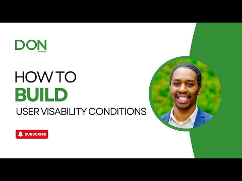 How to create user visibility conditions in Glide