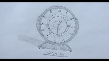 How to draw a clock step by step. Very easy.