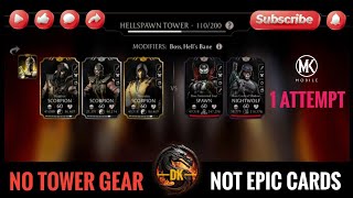 Hellspawn Tower 110 & Reward 🎮 Mortal Kombat Mobile/MK Mobile/MKM #mortalkombatmobile #mkmobile #mkm