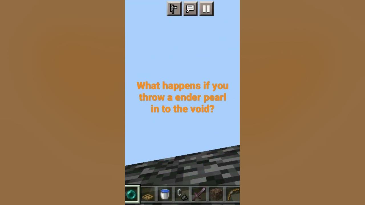 what happens if you throw a ender pearl into the void? YouTube