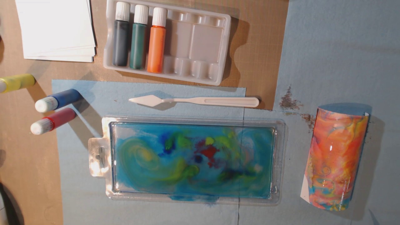 Bland Designs-CRAP #8 Making Marbliezed Card backgrounds