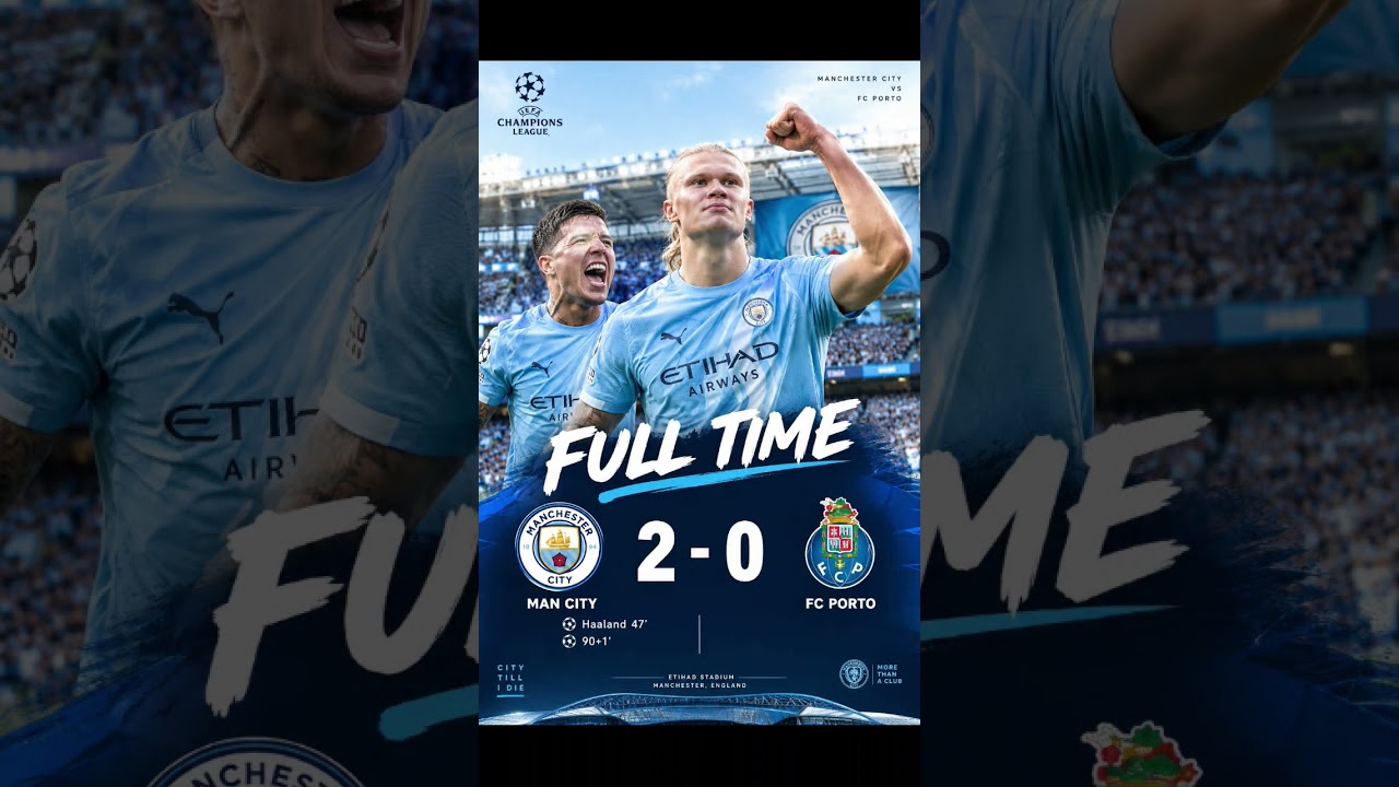 Manchester City vs FC Porto 2-0 | Haaland Double | Full Match Result & Highlights | Champions League