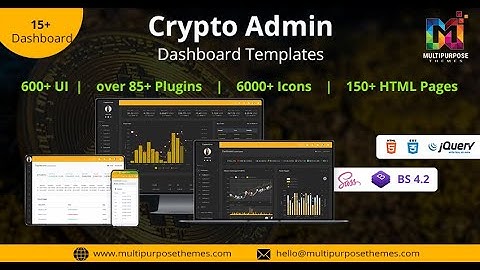 Crypto Tokenize Admin Dashboard Template Bootstrap 5 with Dark Theme