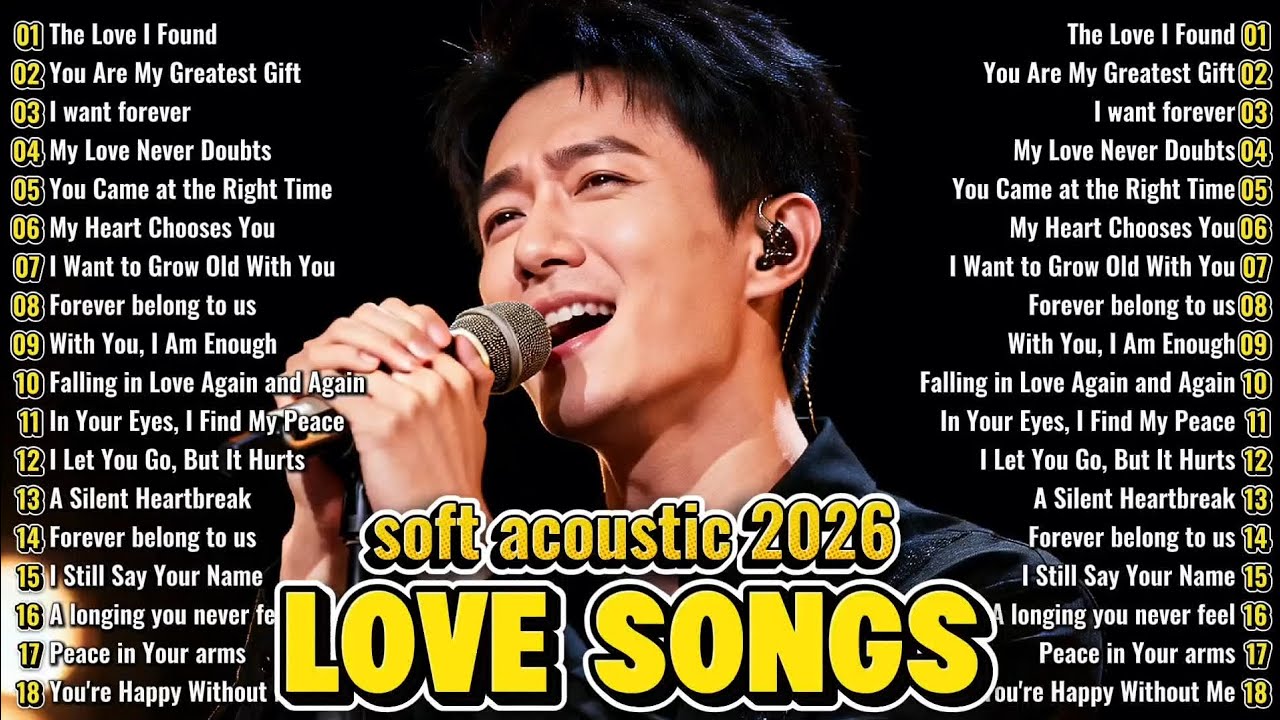 Soft Acoustic Love Songs💗Romantic Songs 2026🎤Relaxing Songs || Beautiful love songs🎤🎧 Popular 2026🎼💕