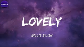Video thumbnail of "Billie Eilish - lovely (Lyrics)"