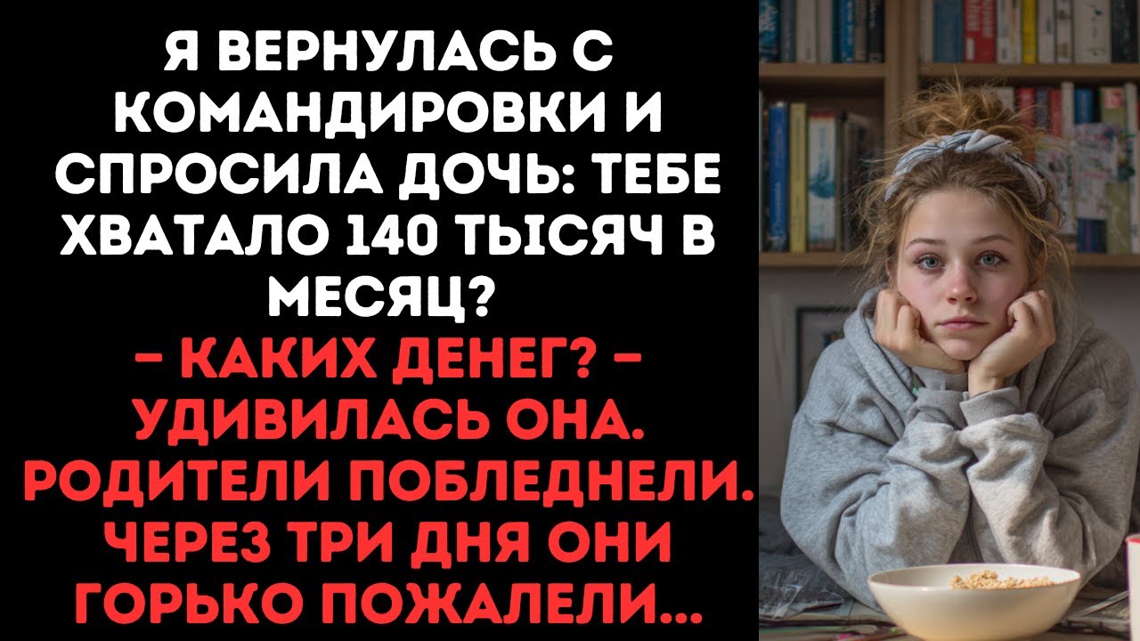 Я вернулась с командировки и спросила дочь: Тебе хватало 140 тысяч в месяц? — Каких денег?