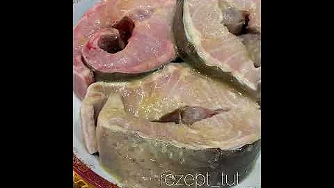 СТЕЙК ИЗ ОСЕТРА #стейк #осётр #осетр