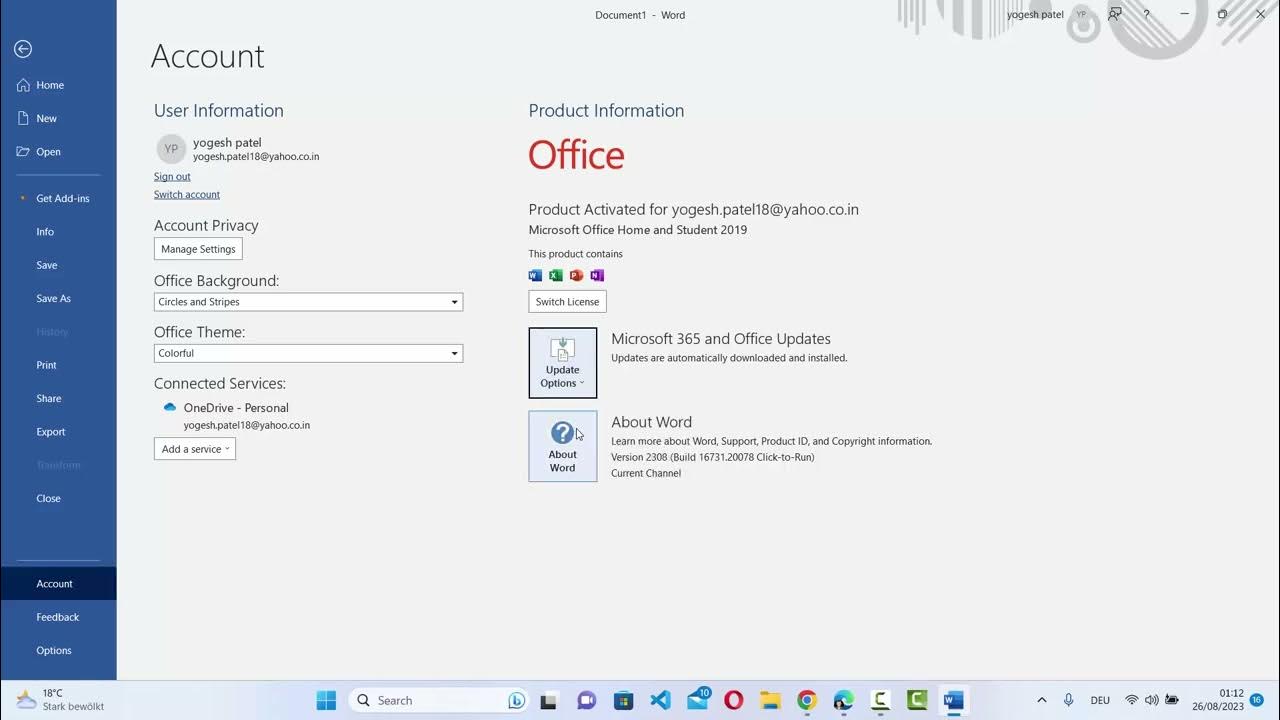 How To Manually Check For Microsoft Office Updates On Windows 11 YouTube