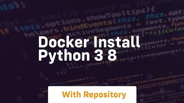 docker install python 3 8