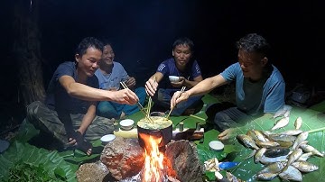 Chuẩn bị vào rừng thì gặp ngay ao nước cạn, phiêu lưu ẩm thực