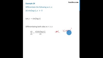 Example 26 (ii) - Differentiate sin (log x) - with Video - Teachoo