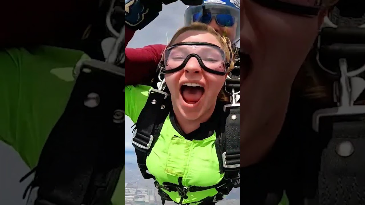 We launched our intern out a plane 