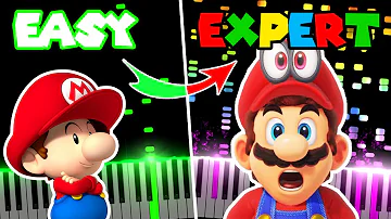 Super Mario Theme | EASY to EXPERT